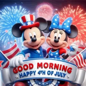 Happy 4th July Mickey And Minnie Paint by Number