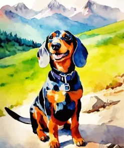 Happy Coonhound Paint by Numbers