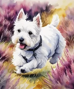 Happy West Highland Terrier Paint by Number