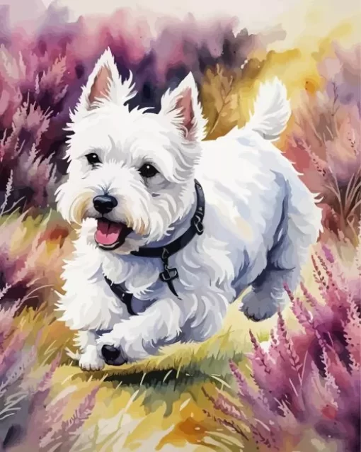 Happy West Highland Terrier Paint by Number