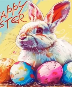 Happy Easter Art Paint by Number