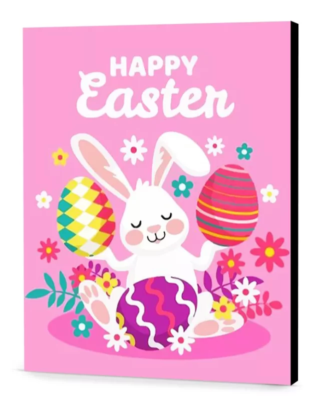 Happy Easter Bunny Art Easter Paint By Numbers 2025