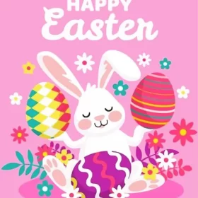 Happy Easter Bunny Art Paint by Number