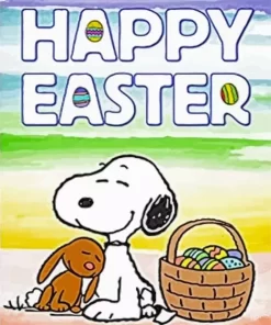 Happy Easter Snoopy Paint by Number