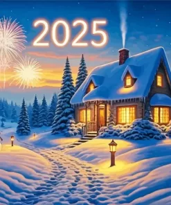 Happy New Year 2025 Paint by Number