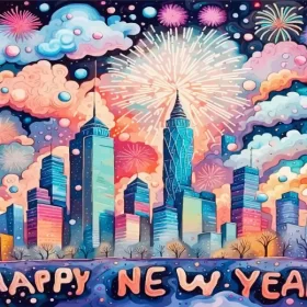 Happy New Year Art Paint by Number