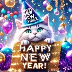 New Year Cat Paint by Number