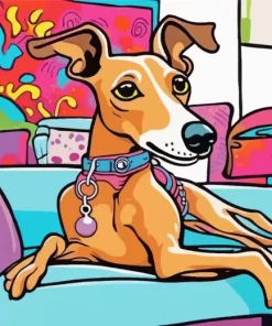 Illustration Greyhound Paint by Number