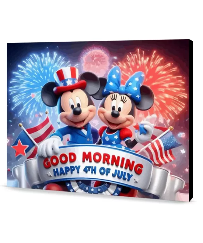 Happy 4th July Mickey And Minnie 