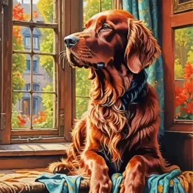 Irish Setter Art Paint by Number