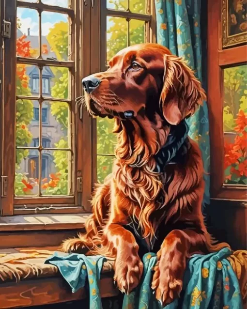 Irish Setter Art Paint by Number