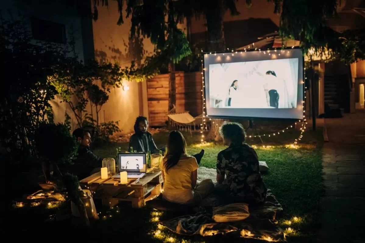 Outdoor Movie Night Backyard BBQ Bash