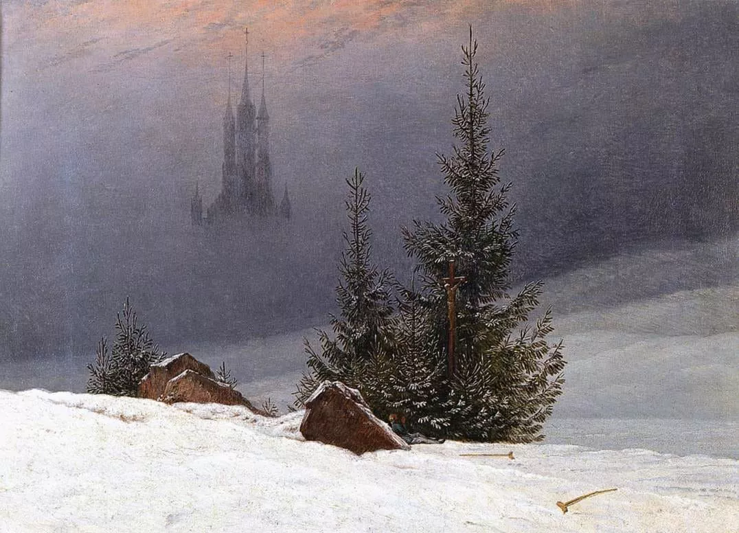 "Winter Landscape" by Caspar David Friedrich