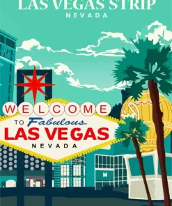 las vegas poster paint by number