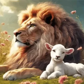 Lion And Lamb II Paint by Number