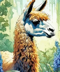 Llama Animal Paint by Number