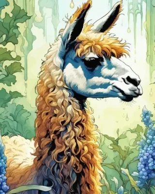 Llama Animal Paint by Number