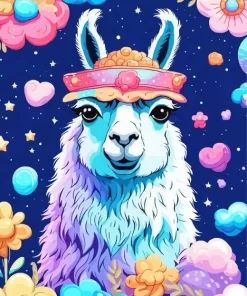 Llama Art Paint by Number