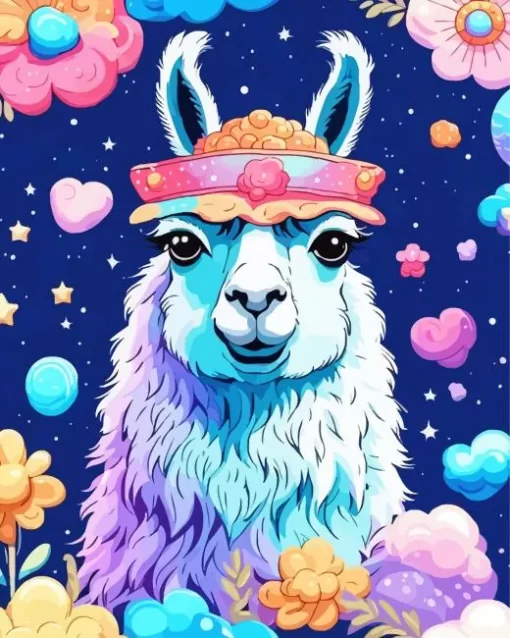 Llama Art Paint by Number