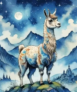 Aesthetic Llama Paint by Number