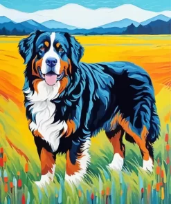 Lonely Bernese Mountain Paint by Number