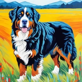 Lonely Bernese Mountain Paint by Number