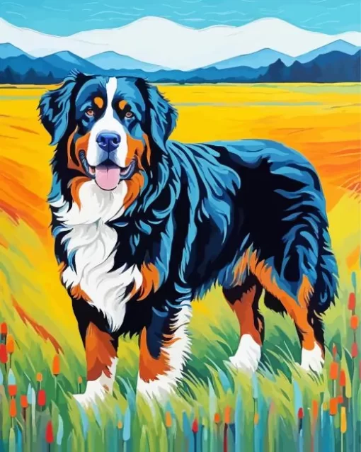 Lonely Bernese Mountain Paint by Number