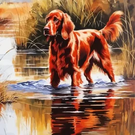 Lonely Irish Setter Paint by Number