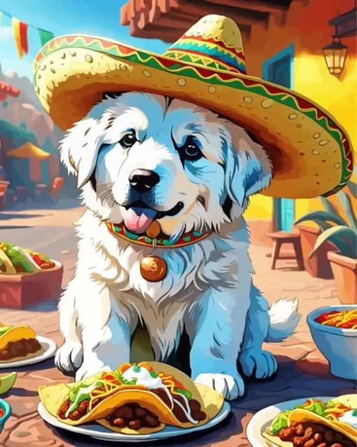 Mexican Great Pyrenees Paint by Number