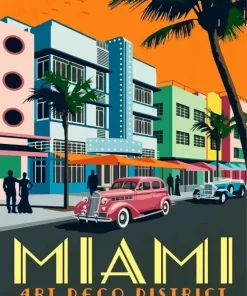 miami city poster paint by number