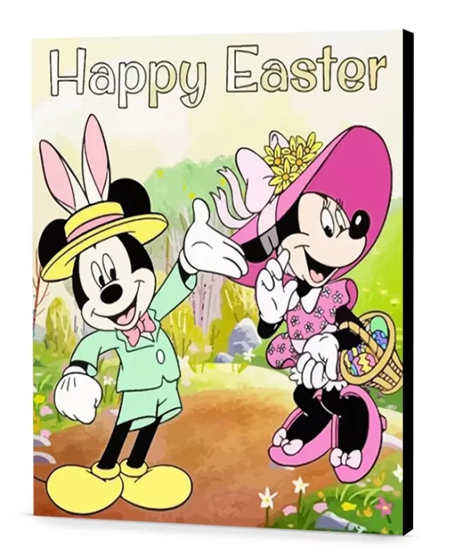 Mickey and Minnie Mouse Easter Easter Paint By Numbers 2025