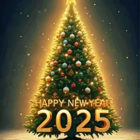 New Year Tree 2025 Paint by Number