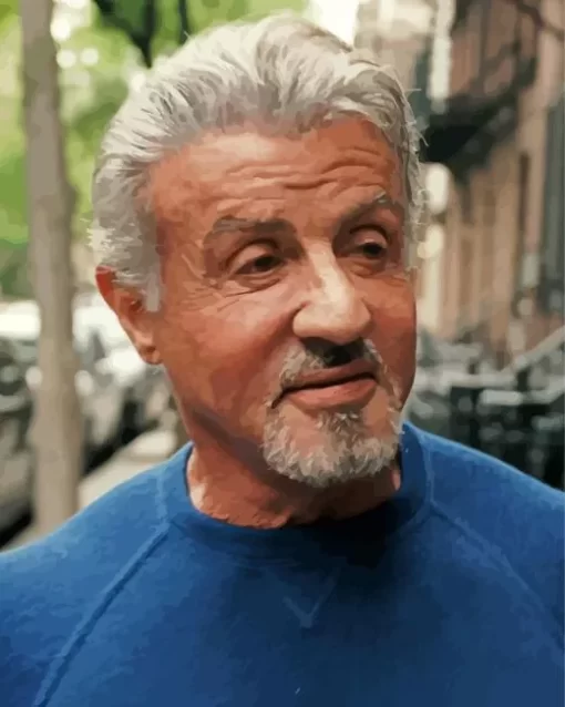 Old Sylvester Stallone Paint by Number