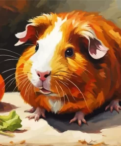 Orange Guinea Pig Paint by Number