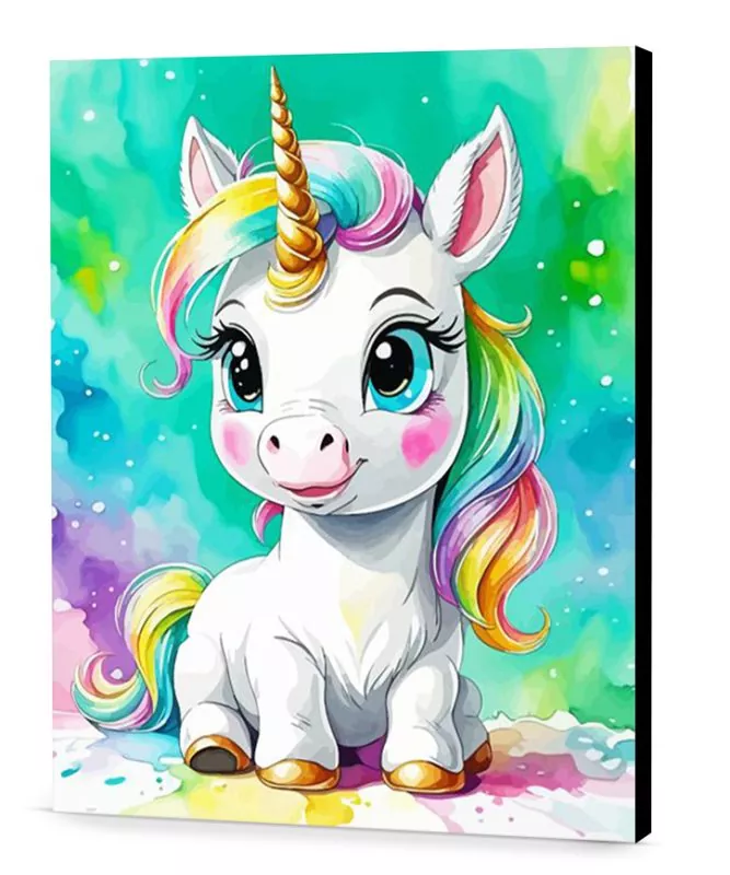 cute unicorn paint by numbers for kids