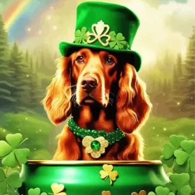Patricks Day Irish Setter Paint by Number