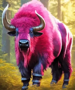 Pink Bison Paint by Number