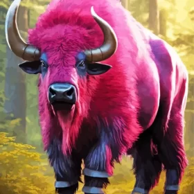 Pink Bison Paint by Number