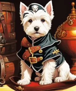 Pirate West Highland Terrier Paint by Number