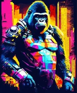 Pop Art Gorilla Paint by Numbers