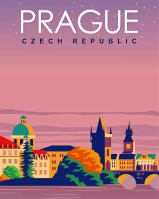 prague poster paint by number