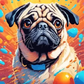 Pug Dog Animal Paint by Number