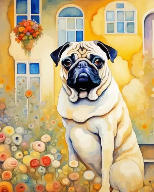 Pug Dog Paint by Number