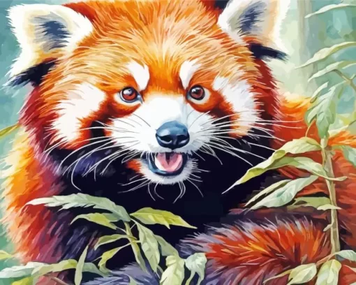 Red Panda Animal Paint by Number