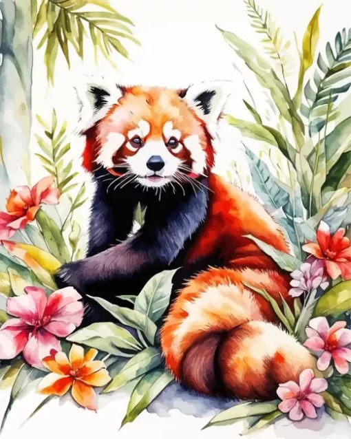 Red Panda Paint by Number