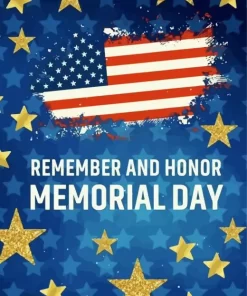 Remember Honor Memorial Day Paint by Number