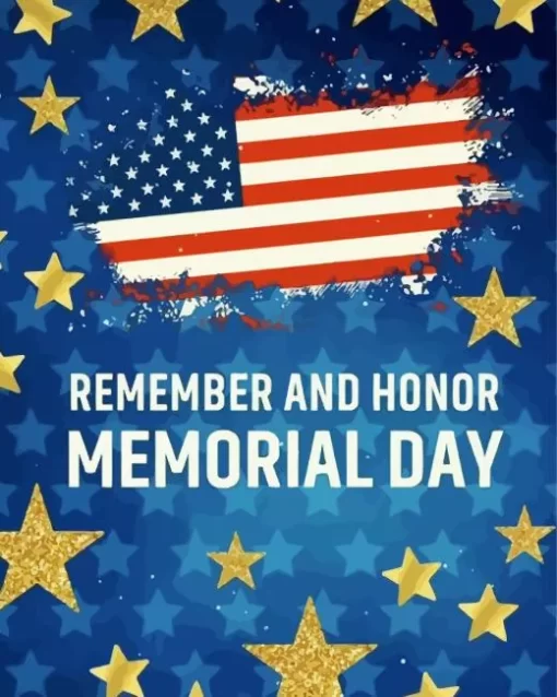 Remember Honor Memorial Day Paint by Number