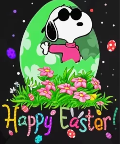 Snoopy Easter Art Paint by Number