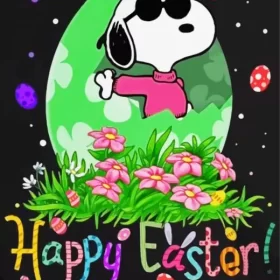 Snoopy Easter Art Paint by Number