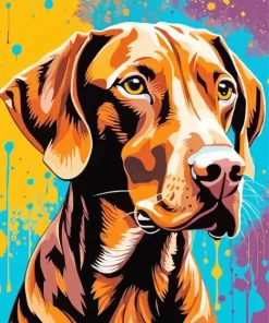 Splatter Vizsla Paint by Number